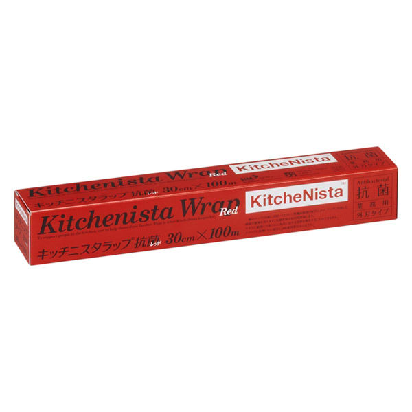 KitcheNista（キッチニスタ）ラップ 抗菌レッド 30cm×100m 1本