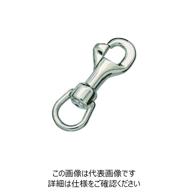 水本機械製作所 水本 フック ナスカン ニッケルメッキ 全長77mm B-1700 1個 205-1896（直送品）