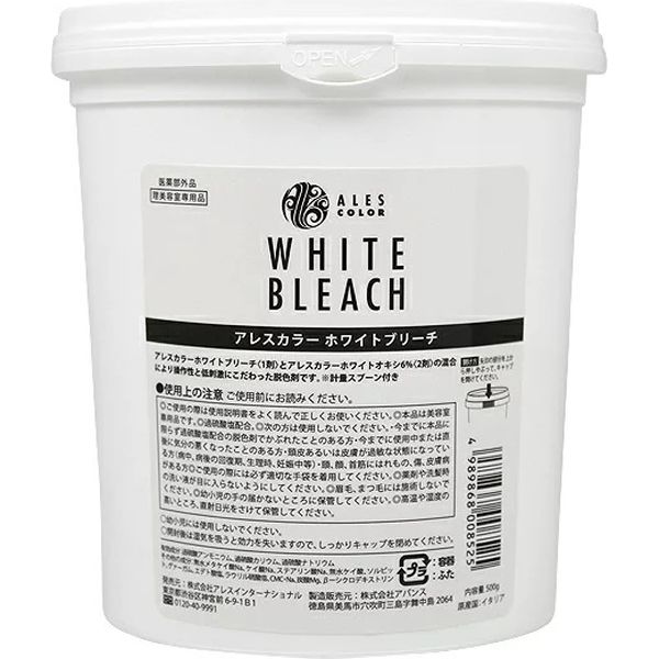 アレスインターナショナル アレスカラーホワイトブリーチ　５００ｇ 4989868008525 1個（取寄品）