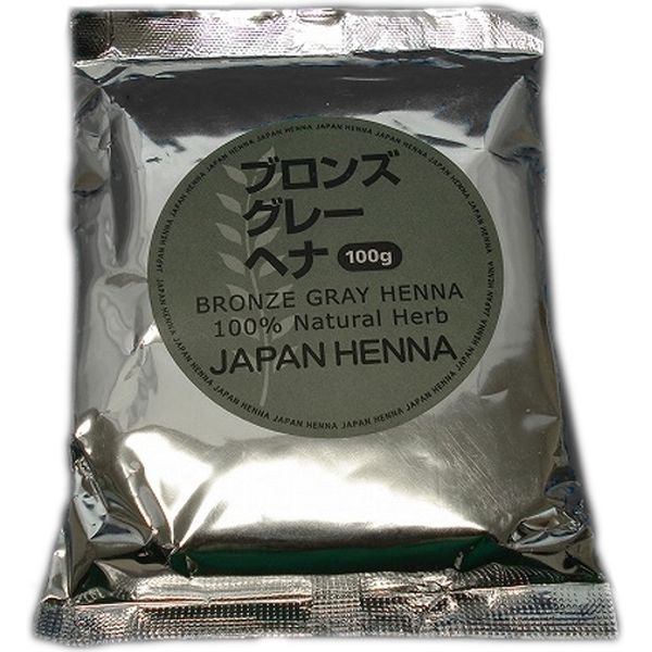 ジャパンヘナ 天然１００％ヘナ　１００ｇ　ブロンズグレー 4571143321216 1個（取寄品）