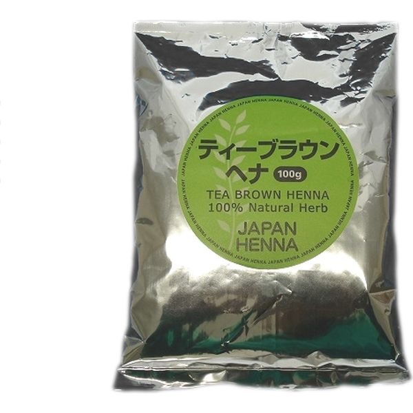 ジャパンヘナ 天然１００％ヘナ　１００ｇ　ティーブラウン 4571143321209 1個（取寄品）