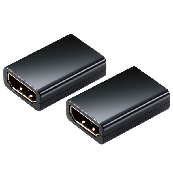 エレコム HDMI延長アダプタ/ストレート/スリムタイプ/2個入り/ブラック AD-HDAASS02BK 1個