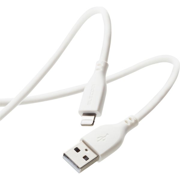 エレコム USB-A to Lightningケーブル/なめらか/1.0m/ホワイト MPA-UALSS10WH 1個
