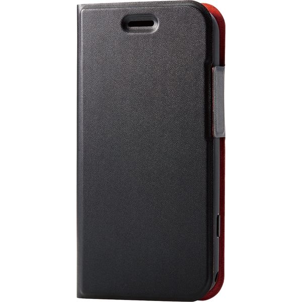 らくらくスマホ F-52B ケース カバー レザー 手帳 マグネット ブラック PM-F213PLFUBK エレコム 1個（直送品）