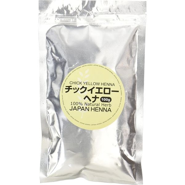 ジャパンヘナ 天然１００％ヘナ　チックイエロー　１００ｇ 4571143321117 1個（取寄品）