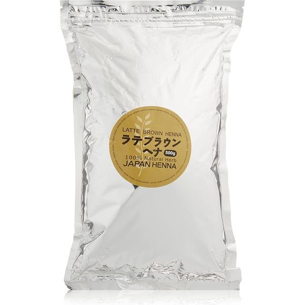 ジャパンヘナ 天然１００％ヘナ　ラテブラウン　５００ｇ 4571143325221 1個（取寄品）