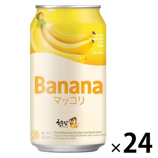 マッコリ 缶 麹醇堂 米マッコリ（クッスンダンコメマッコリ）バナナ味350ml 1ケース（24本）