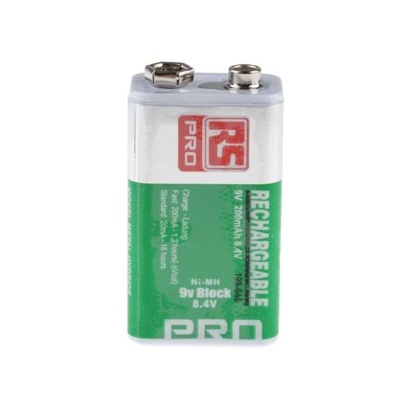 アールエスコンポーネンツ RS PRO 9 V充電式バッテリー 199-646 1個（直送品）