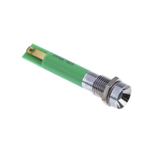 アールエスコンポーネンツ RS PRO 表示灯， 24V dc， 緑， 実装ホールサイズ:8mm 210-967 1個（直送品）