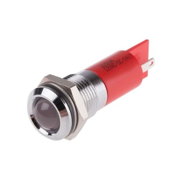 アールエスコンポーネンツ RS PRO 表示灯， 赤， 実装ホールサイズ:14mm 205-296 1個（直送品）