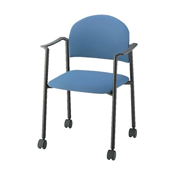 ナイキ NAIKI パイプチェアー 布張り E164FBC-LBL 1個(1脚) 868-4717（直送品）