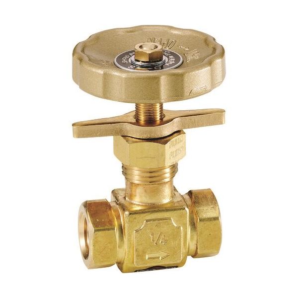 フジキン Fujikin 黄銅製ニードルバルブ1/8B プロペラナット付 DH-12LA-R 1個 850-4768（直送品）