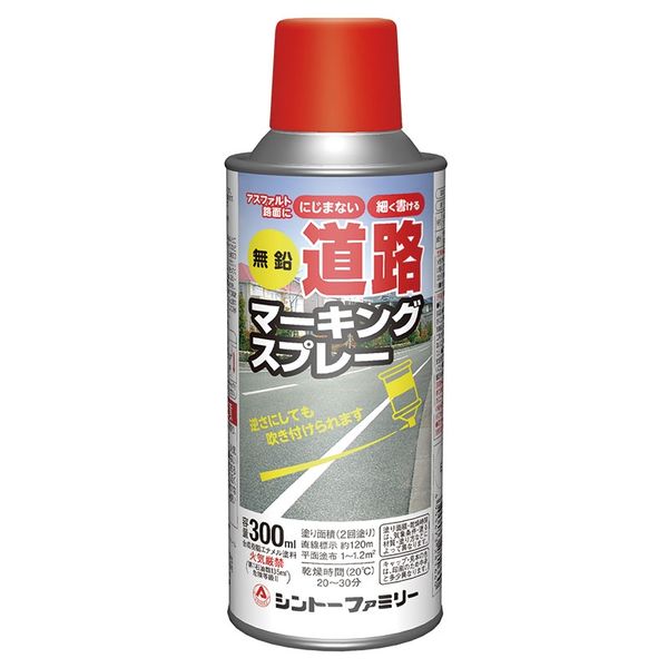 ユニット マーキングスプレー 300ml 赤 349-101R 1本（直送品）