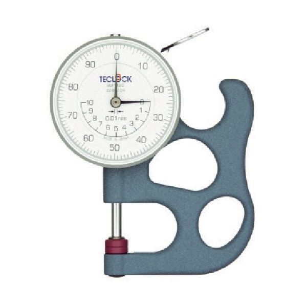 テクロック ダイヤルシックネスゲージ 測定範囲10mm SM-112D 1個 838-0327（直送品）