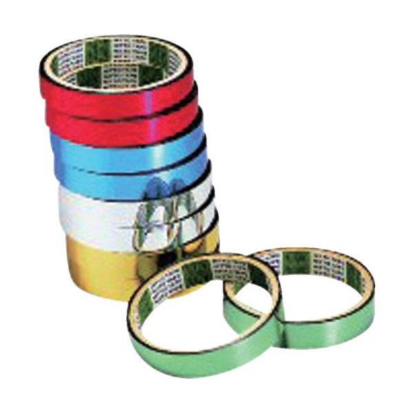 日東電工BM 装飾用テープ リビックテープNo.401 0.06mm×12mm×20m シルバー 401-12-20S 1セット(100巻)（直送品）