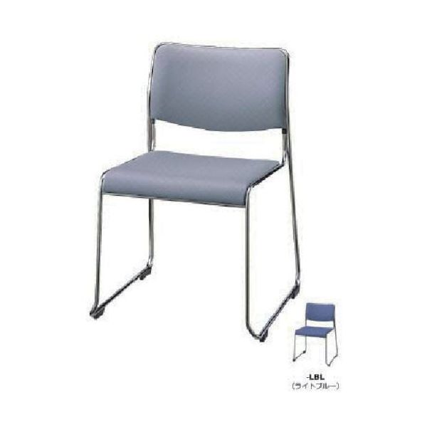 ナイキ 会議用チェア(ループ脚タイプ) E854-LBL 1台(1脚) 868-4981（直送品）