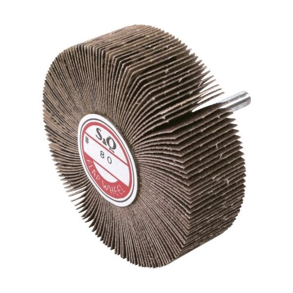 ムラコ MURAKO 軸付フラップ金具無し 外径80幅25軸径6mm 粒度#320 320# KN8025 320 1セット(5個)（直送品）