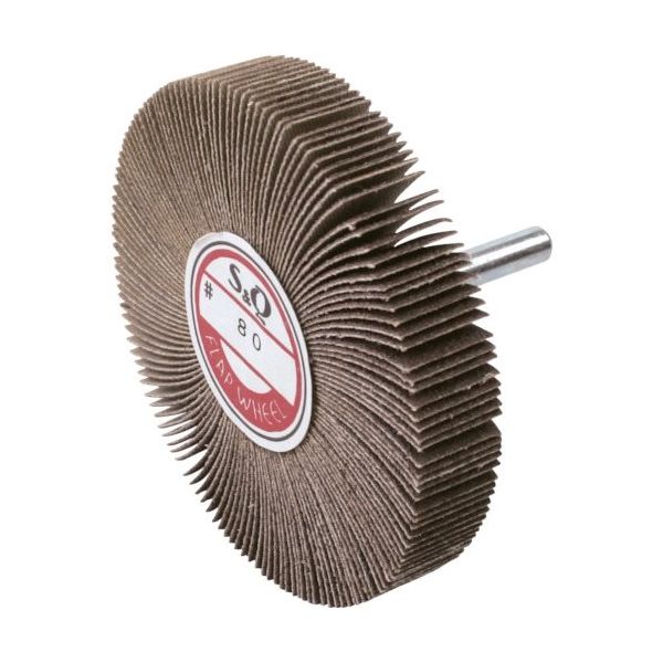 ムラコ MURAKO 軸付フラップ金具無し 外径80幅15軸径6mm 粒度#320 320# KN8015 320 1セット(5個) 852-6006（直送品）