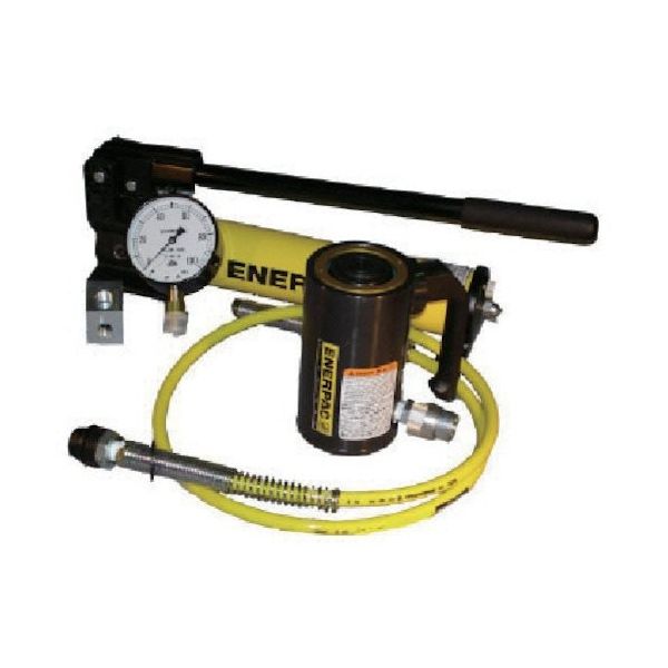 エナパック アルミ単動シリンダ・軽量アルミ手動ポンプセット P392AL-RAC302 1台 852-0137（直送品）