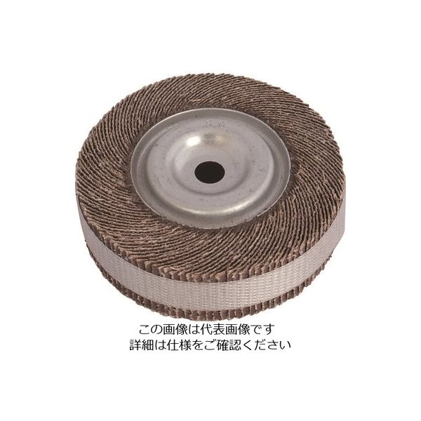 ミユキ産業 ミユキ フラップホイール A64RーA 100X25X12.7 100# FW100-25-12.7-100 1セット(2個)（直送品）