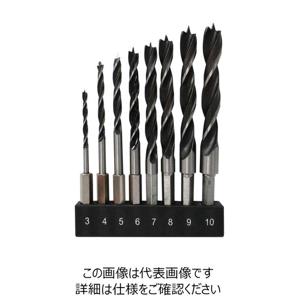 GREATTOOL 木工用ドリル刃セット 8本入り GTWSー8HH GTWS-8HH 1セット(4セット:1セット×4パック)（直送品）