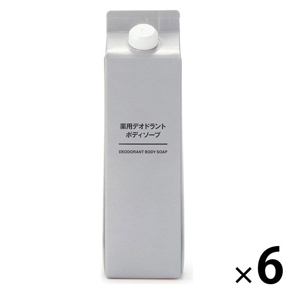 無印良品 薬用デオドラントボディソープ（大容量） 600mL 1箱（6個入） 良品計画