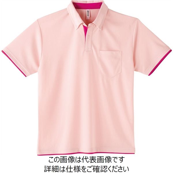 トムス ドライレイヤードBDポケ付ポロシャツ ライトピンク×ホットピンク M 00315-AYP-665-M 1セット(2枚)（直送品）