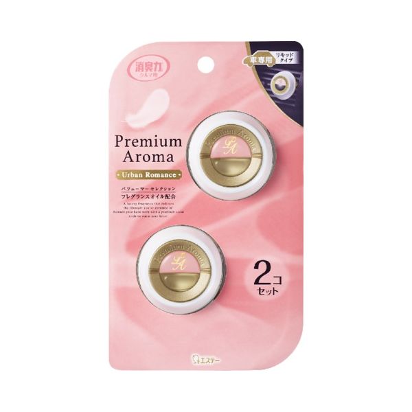 エステー クルマの消臭力 Premium Aroma クリップ リキッドタイプ 2個入×6点セット アーバンロマンス 4901070128815（直送品）