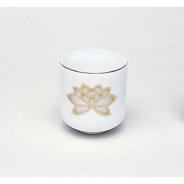 マルエス 白上金ハス湯呑 1.6寸 4902741300264 1個×10点セット（直送品）