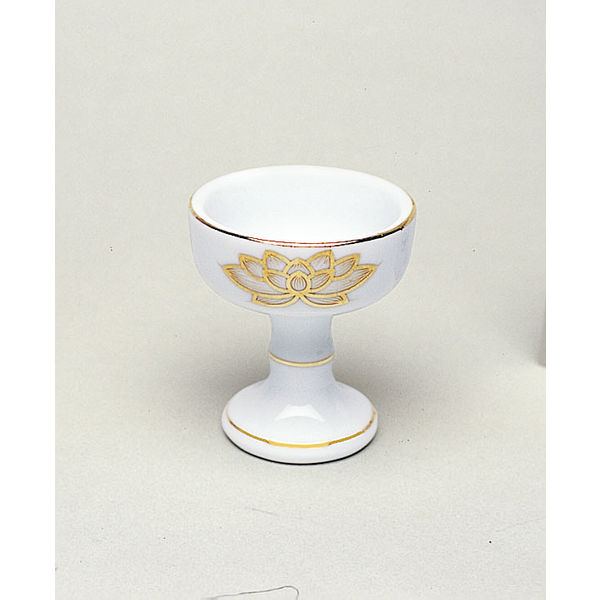 マルエス 白上金ハス仏器 中 4902741300325 1個×10点セット（直送品）