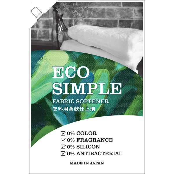 エコシンプル濃縮柔軟剤大容量 詰替え 900ml 4903367093448 900ML×9点セット ロケット石鹸（直送品）