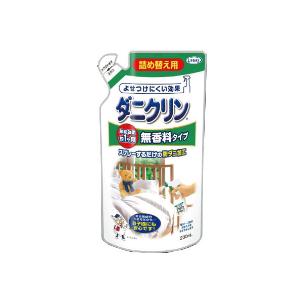 ダニクリン 無香料タイプ 詰替 230ML UYEKI 殺虫剤・ダニ - 虫除け・殺虫剤