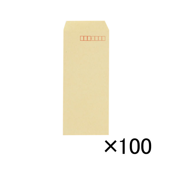 寿堂 クラフト封筒１００枚　長４　７０ｇ〒枠 00182 10パック（直送品）