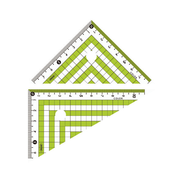 カラー三角定規　グリーン CPK-120-G 15組 共栄プラスチック（直送品）