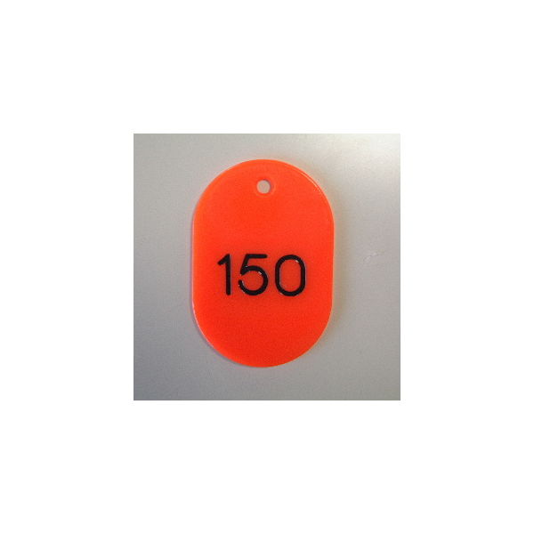 クラウングループ 番号札　番号入〔大１０１ー１５０〕　赤 CR-BG43-R 1セット（直送品）