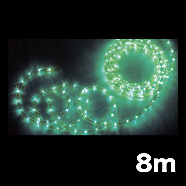 【イルミネーション】 LEDソフトネオン 長さ8m 緑・緑 PR-E340-08GG 1個 ジェフコム（直送品）