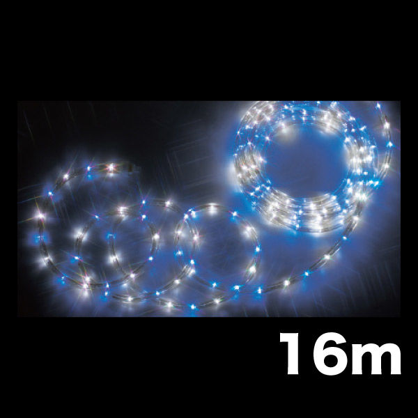 【イルミネーション】 LEDソフトネオン 長さ16m 青・白 PR-E340-16BW 1個 ジェフコム（直送品）
