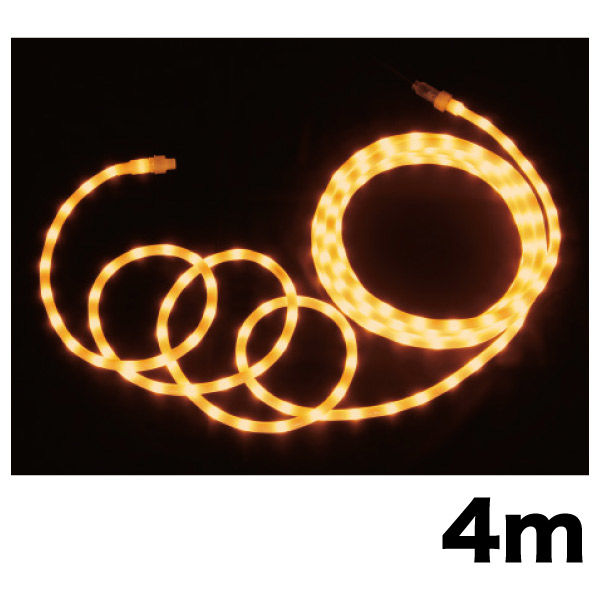 【イルミネーション】 LEDソフトネオン 乳白ロッドタイプ 長さ4m 黄・黄 PR-E340W-04YY 1個 ジェフコム（直送品）