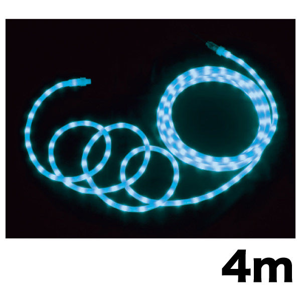 【イルミネーション】 LEDソフトネオン 乳白ロッドタイプ 長さ4m 青・青 PR-E340W-04BB 1個 ジェフコム（直送品）