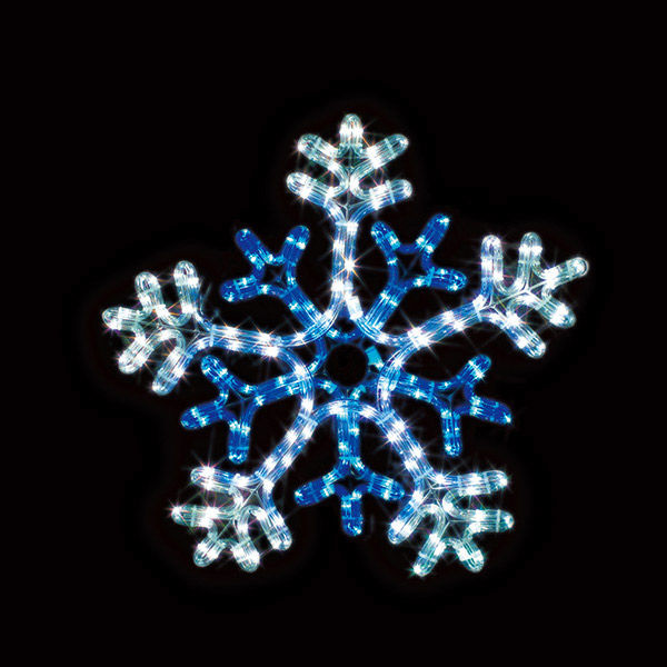 イルミネーション】 LEDジョイントモチーフ 「雪の結晶（白・青）」 SJ