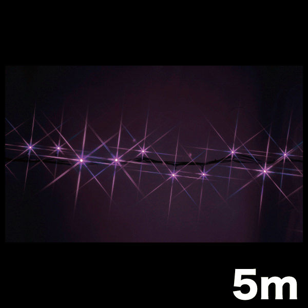 【イルミネーション】 LEDストリング 長さ5m チェリーピンク・チェリーピンク SJ-E05-05UU 1個 ジェフコム（直送品）