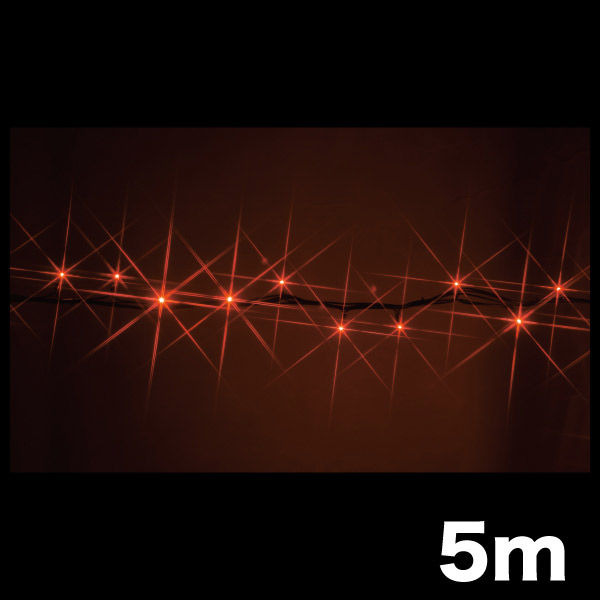 【イルミネーション】 LEDストリング ハイグレード 長さ5m 赤・赤 SJ-E05HG-05RR 1個 ジェフコム（直送品）