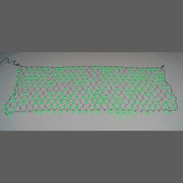 イルミネーション】 LEDクロスネット ランダム点滅 長さ3.3m×幅1.3m 緑