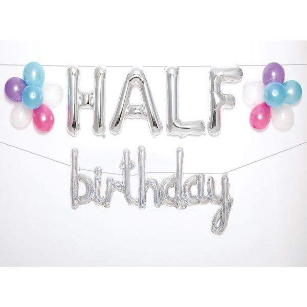 いろは出版 WALL DECO BALLOON for HALF birthday [ベビー用バルーン/ハーフバースデー]　ホログラム（直送品）