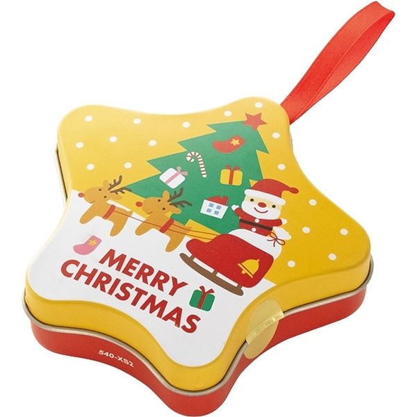 ヘッズ ピローキャンディ／クリスマス星型缶-2 30個(6個×5) 540-XS2（直送品）