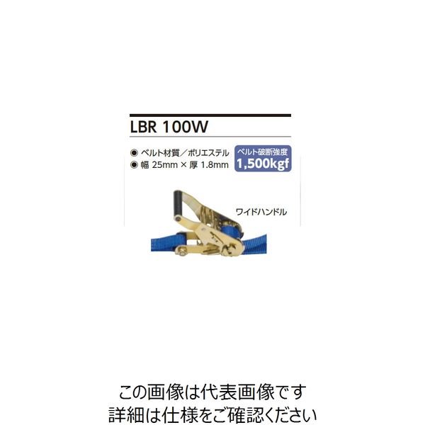 オーエッチ工業（OH工業） ラッシングベルト LBR100W EF45 1セット（2個：1個×2本）（直送品）