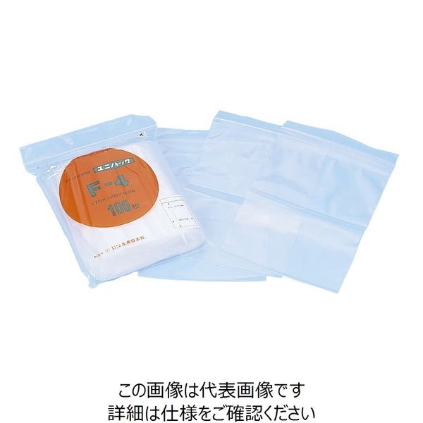 ナリカ ビニール袋 チャック付き（ユニパック） （100枚） G-4 S75-4031-02 1セット（1200枚：100枚×12セット）（直送品）