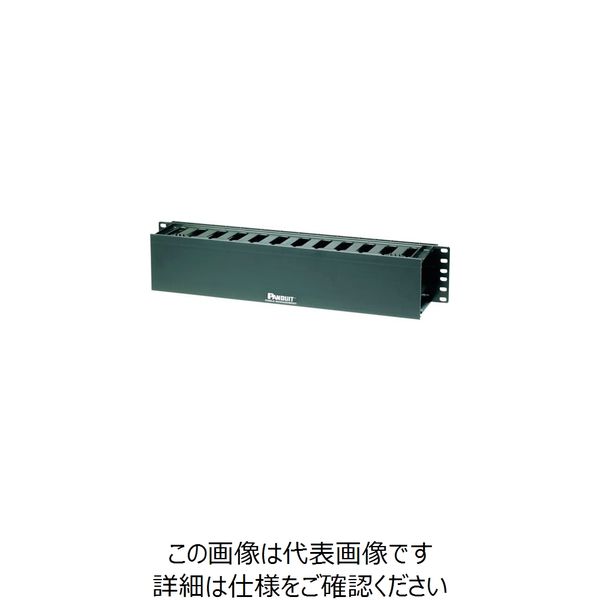 パンドウイット ヒンジ式ダクト型 水平ケーブル管理パネル 表面ダクト2U WMPF1E 828-6006（直送品）