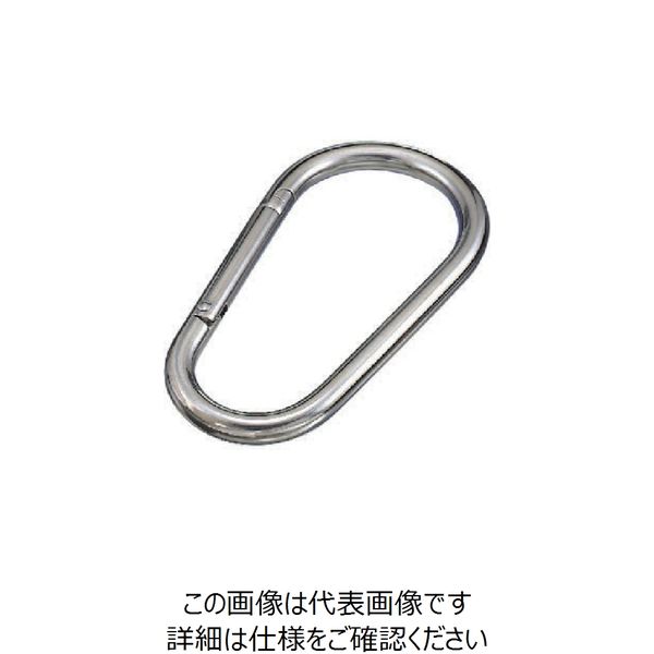 水本機械製作所 水本 ステンレス カラビナジャンボ(環なし) 線径14mm長さ204mm XJB-14A 1個 849-3221（直送品）