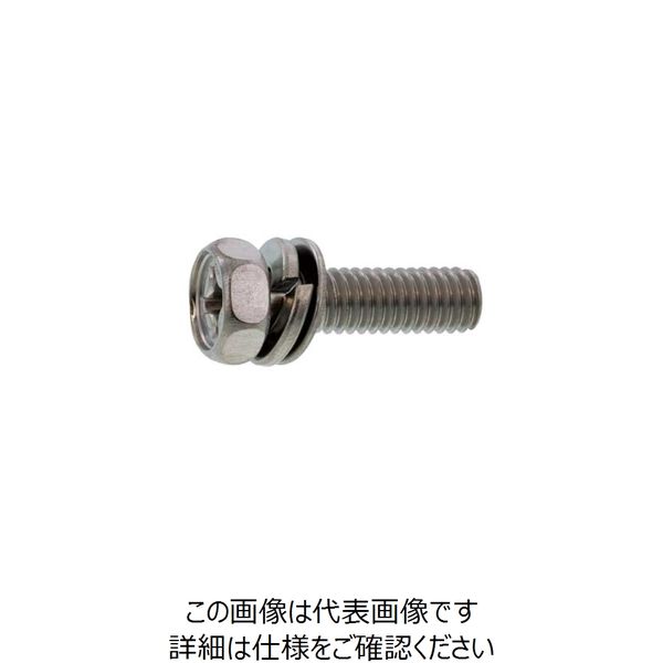 ファスニング J ニッケル 鉄（+）六角アプセット P＝4（SW+JIS小形W組込） 4 X 35 100001040040035005（直送品） 4,601円